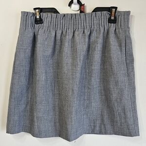 J.Crew Mercantile Gray Elastic Waist Mini Skirt | Size 8 | Casual Workwear